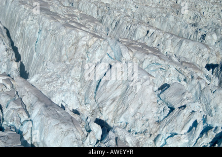 Albert Glacier (Fox-Gletscher) betrachtet aus einem Hubschrauber, Südinsel, Neuseeland, Ozeanien Stockfoto