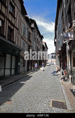 Rue De La Boucherie in Limoges Stockfoto