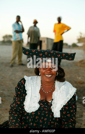 Porträt einer Frau, Sehitwa, Botswana, Afrika Stockfoto