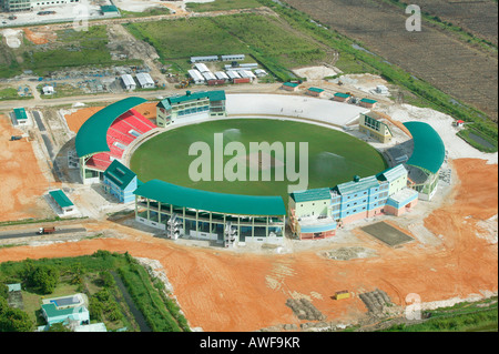 Luftbild des neuen Stadions im Bau in Georgetown, Guyana, Südamerika Stockfoto
