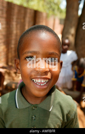 Junge in einem Kindergarten, Gaborone, Botswana, Afrika Stockfoto