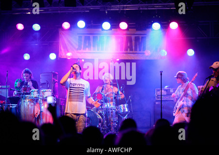 "JAMARAM" Reggae-Band, Reggae-Konzert in Muehldorf am Inn, Upper Bavaria, Bavaria, Germany, Europa Stockfoto