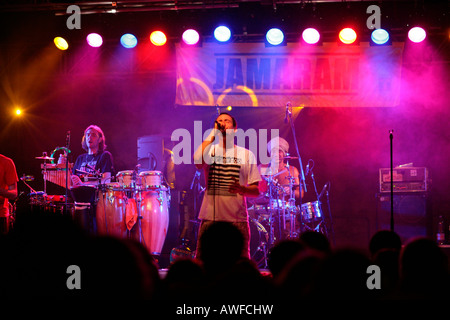 "JAMARAM" Reggae-Band, Reggae-Konzert in Muehldorf am Inn, Upper Bavaria, Bavaria, Germany, Europa Stockfoto