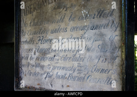 Alten bemerken in Lich (Lynch) Tor von Abergavenny Friedhof Gwent UK Stockfoto