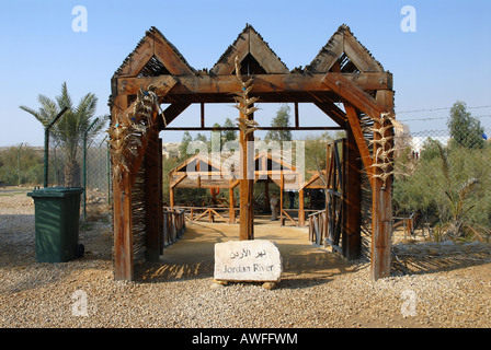 Taufstätte Jesu Christi am Fluss Jordan, Wadi Al-Kharrar, Jordan Stockfoto