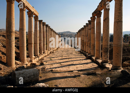 Ruinen in Jerash, das antike Gerasa, Jordanien Stockfoto