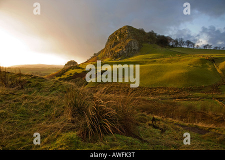 Loudoun HIll, einem vulkanischen Stecker in Ayrshire, Schottland, die Website von mehreren wichtigen historischen Schlachten Stockfoto