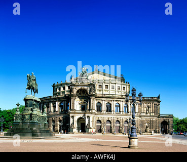 Semperoper, Saxon State Opera, Dresden, Sachsen, Deutschland, Europa Stockfoto