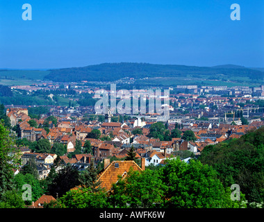 Panoramablick über Eisenach, Thüringer Wald, Thüringen, Deutschland, Europa Stockfoto