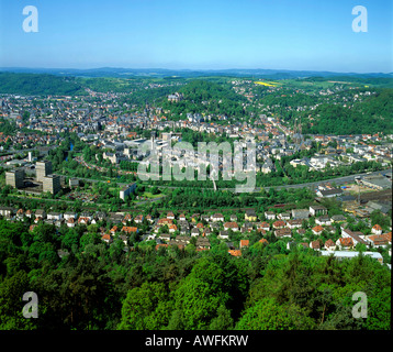 Panoramablick von Marburg ein der Lahn, Hessen, Deutschland, Europa Stockfoto