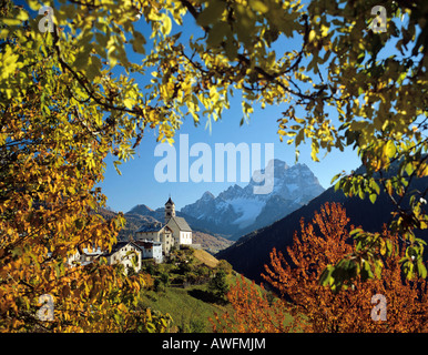 St. Lucia, Monte Pelmo, Dolomiten, Veneto, Italien, Europa Stockfoto