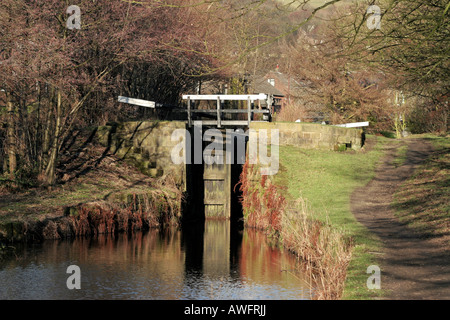 Kanal-Tore an einem herbstlichen Tag Stockfoto