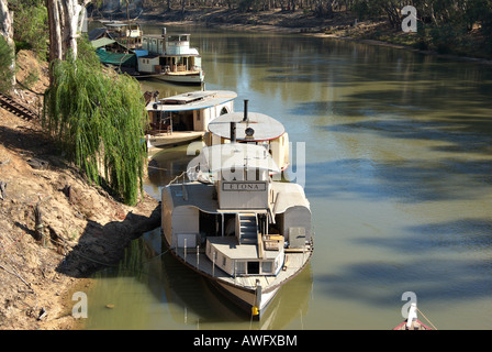 Raddampfer auf dem River Murray in Echuca Stockfoto