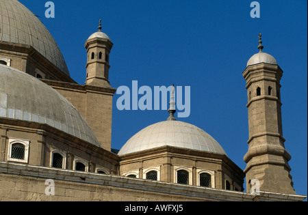 Die Moschee von Mohamed Ali, in der Zitadelle, Kairo, Ägypten. Stockfoto