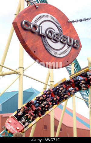 Koloss Achterbahn im Thorpe Park, Surrey, Vereinigtes Königreich Stockfoto