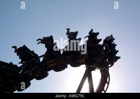 Nemesis Inferno Achterbahn im Thorpe Park Surrey UK Stockfoto
