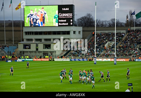 Croke Park Stadion während der 2008 6 Nations Rugby Clash zwischen Schottland & Irland. Stockfoto