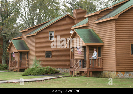 Alabama Lawrence County, Town Creek Water, Doublehead Resort, Miethütten, Besucher reisen Reise Tour touristischer Tourismus Wahrzeichen Kultur c Stockfoto