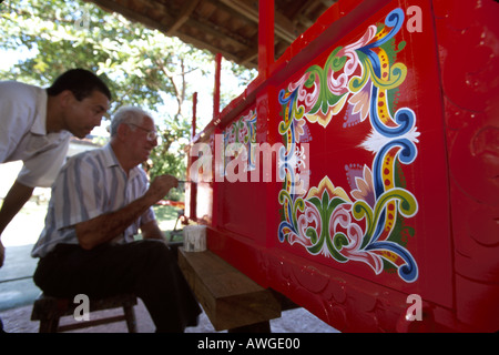 Costa Rica, Mittelamerika, Latein, lateinamerikanisch, lateinamerikanisch, ethnische Einwanderer Minderheit, spanischer Einfluss, Tropen, Sarchi, Tourismusziel, Hand Stockfoto