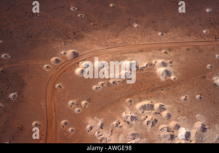 South Australia Coober Pedy Opale Felder Luftbild Stockfoto