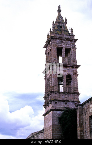 Glockenturm der Parroquia de Sagrario Metropolitano im Palacio Federal Morelia Michoacan Staat Mexiko Stockfoto