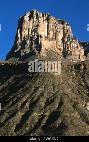 USA, Texas, Guadalupe Mountains Nationalpark, El Capitan, weltweit umfangreichsten Perm Kalkstein fossilen Riff hoch Stockfoto