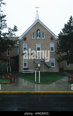 USA, South Dakota, Pine Ridge Indian Reservation, Red Cloud Heritage Center, Fassade Stockfoto