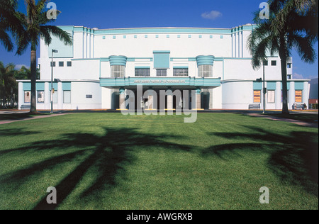 USA, Florida, Miami, South Beach, Jackie Gleason Theater der darstellenden Künste, Art-Deco-Fassade Stockfoto