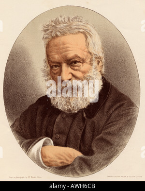 Victor Marie Hugo, 1802 - 1885. Französischer Dichter, Romancier und Dramatiker. Von einem Foto von Monsieur Nadar Stockfoto