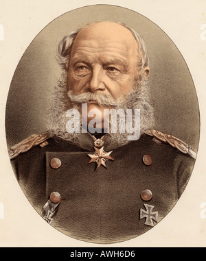 Wilhelm I. Wilhelm Friedrich Ludwig, 1797 - 1888. Deutsche Kaiser. Stockfoto