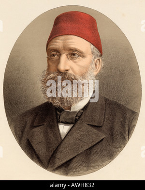 Sefik Ahmed Midhat Pascha oder Pasa, 1822-1883. Osmanische Theoretiker, Demokraten und der Großwesir des Osmanischen Reiches. Von einem Foto von Adele Stockfoto