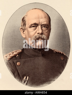 Otto Eduard Leopold Fürst von Bismarck, Herzog von Lauenburg, Otto von Bismarck, 1815 - 1898. Preußischer Staatsmann, Bundeskanzlerin. Stockfoto