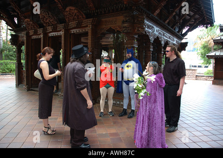 Goth Discordian Hochzeitszeremonie dsc 7182 Stockfoto