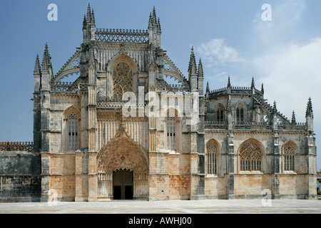 Die reich verzierten Kloster Batalha Portugal wo König Duarte und seiner Frau Leonor begraben sind. Stockfoto