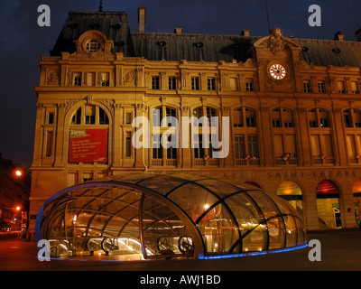 Frankreich Paris Gare St Lazare und neue u-Bahn Eingang Stockfoto