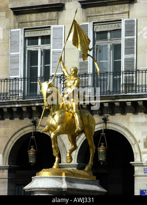 Joan of Arc Statue Paris Frankreich Stockfoto