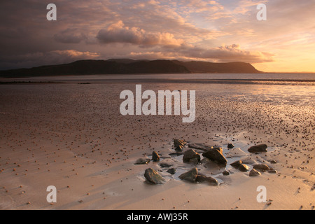 Abend-Blick Richtung Conwy von Llandudno West Stockfoto