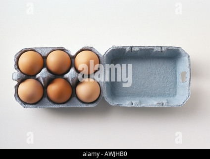 Karton Eier Stockfoto