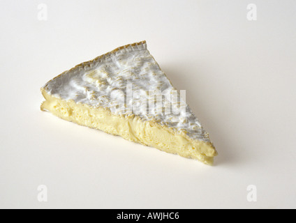 Scheibe Brie Käse Stockfoto