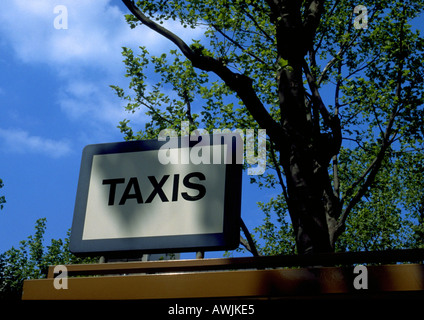 Taxi-Schild. Stockfoto