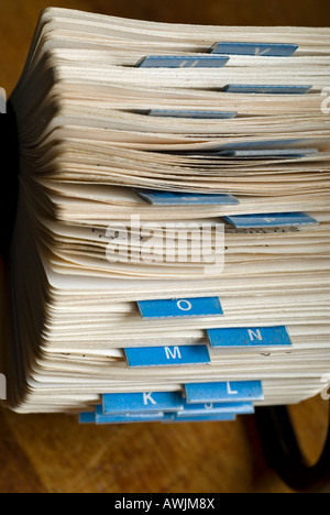 Stock Foto von der klassischen rotary Rolodex das ursprüngliche Kontakt-Management-system Stockfoto