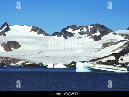 Grönland, verschneiten Küste Stockfoto