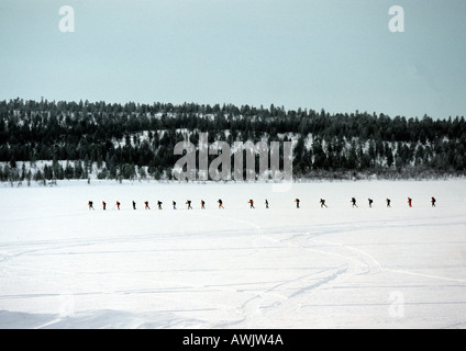 Finnland, Langläufer Stockfoto