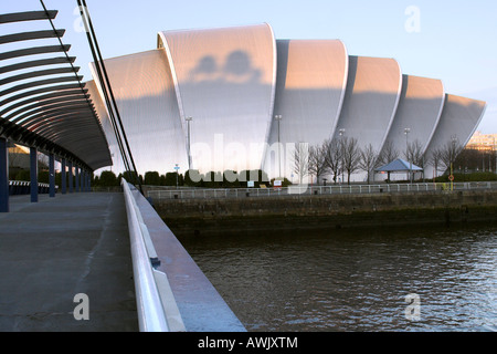 SECC, getroffen von Südseite des Flusses Clyde Stockfoto