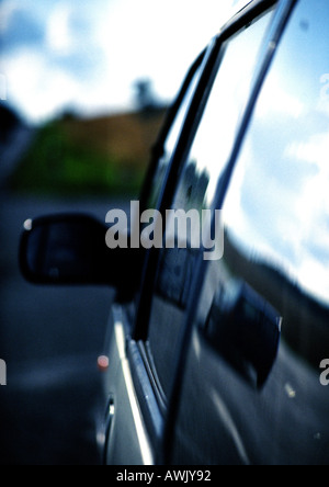 Seite des Autos und Spiegel der hinteren Ansicht, close-up Stockfoto