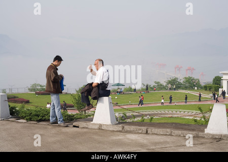 Der Park an der drei-Schluchten-Staudamm, Jangtse, die Republik China Stockfoto