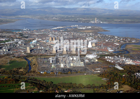 Ansicht von Grangemouth Ölraffinerie in Schottland Stockfoto