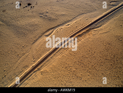 Spur im Sand, Nahaufnahme Stockfoto