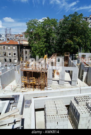 Baustelle, erhöhte Ansicht Stockfoto