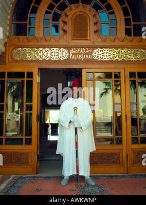 Der Portier im Hotel Palais Jamai in Fez Stockfoto